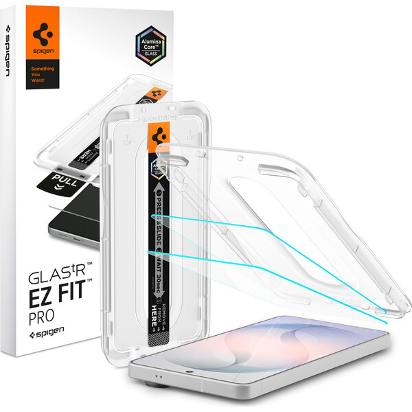 Spigen Glass tR EZ Fit Pro (Anti Reflection) sklo Samsung Galaxy S26 čiré (2 ks)