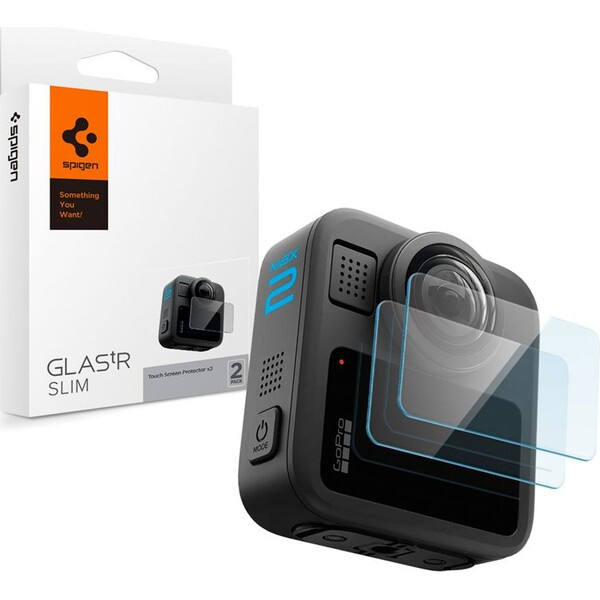 Spigen Glass tR Slim tvrzené sklo 2 Pack GoPro MAX 2