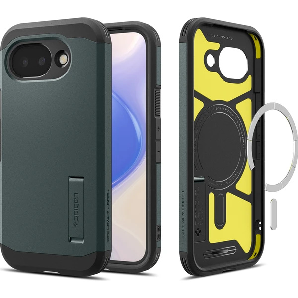 Spigen Tough Armor MagSafe kryt Google Pixel 10a abyss green