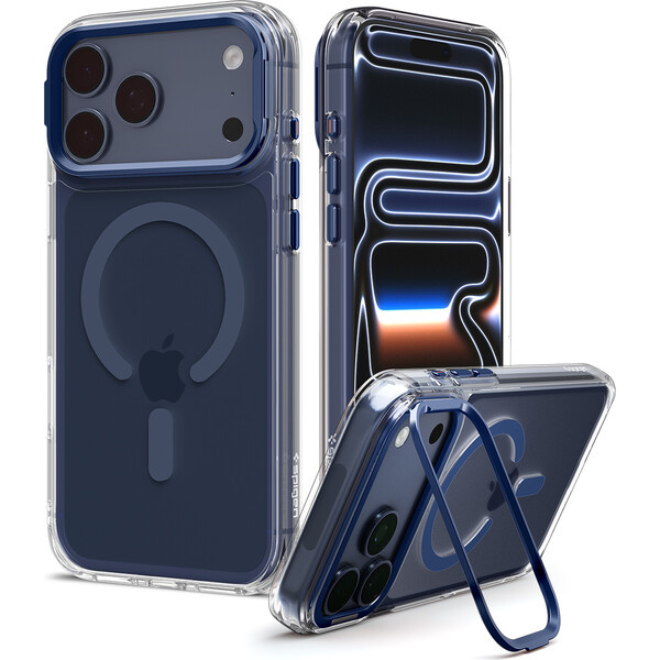 Spigen Ultra Hybrid Optik S MagSafe kryt iPhone 18 Pro Max/17 Pro Max clear deep blue