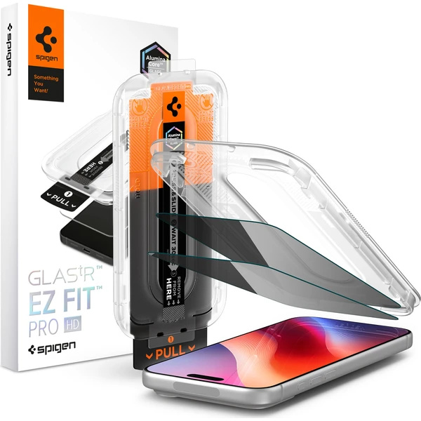 Spigen Glass tR EZ Fit Pro HD (Privacy) 2 Pack tvrzené sklo iPhone 18 Pro Max