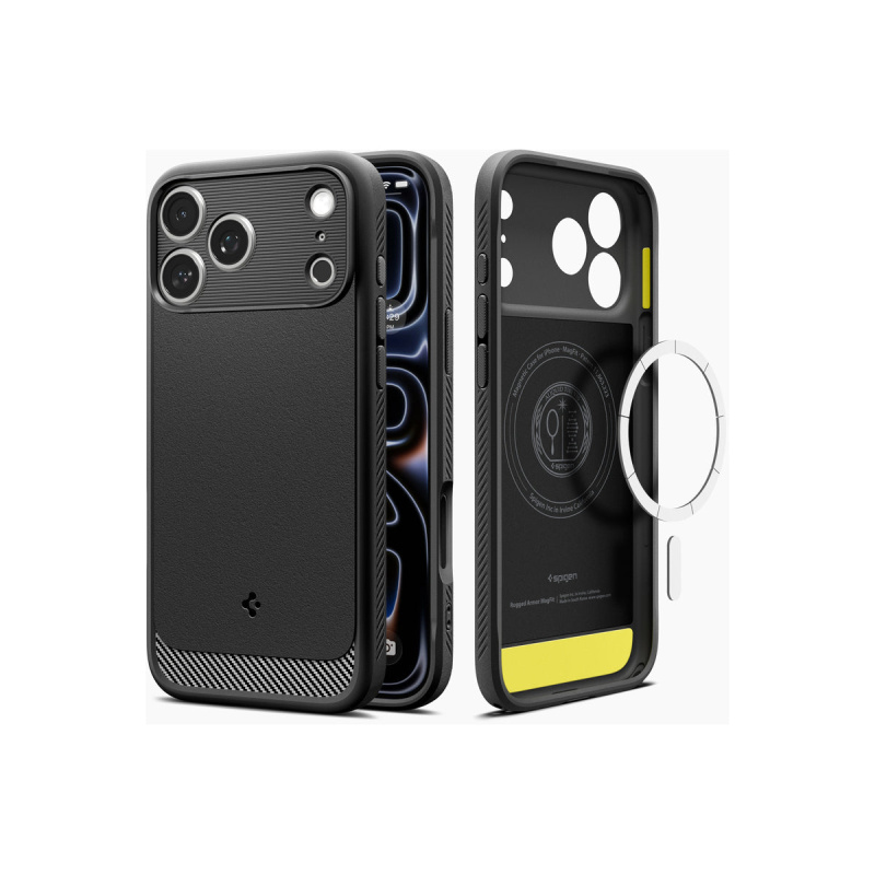 Spigen Rugged Armor MagSafe kryt iPhone 18 Pro Max/17 Pro Max matte black