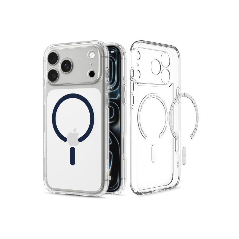 Spigen Ultra Hybrid MagSafe kryt iPhone 18 Pro Max/17 Pro Max clear deep blue
