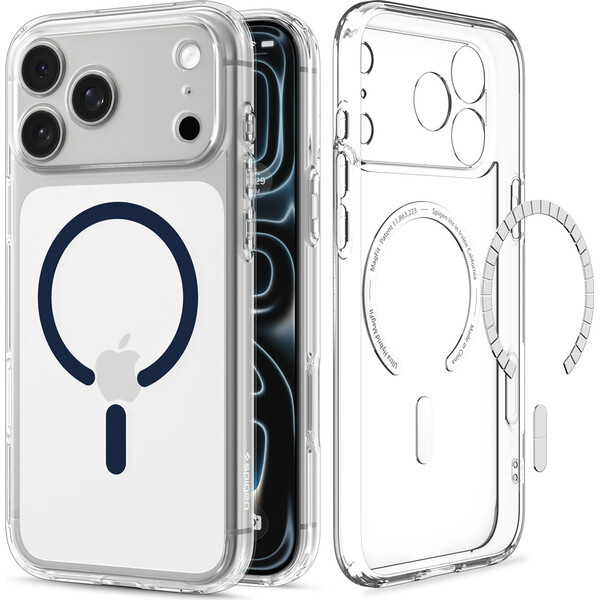 Spigen Ultra Hybrid MagSafe kryt iPhone 18 Pro Max/17 Pro Max clear deep blue