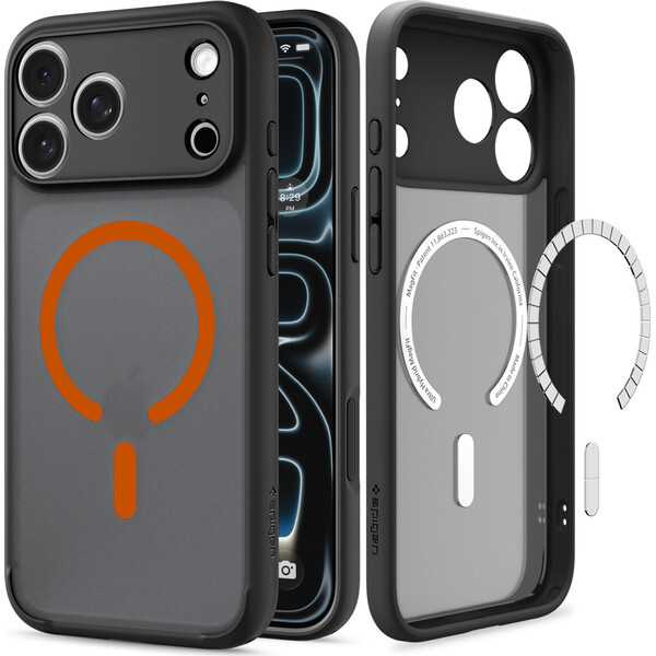 Spigen Ultra Hybrid MagSafe kryt iPhone 18 Pro Max/17 Pro Max frost black orange