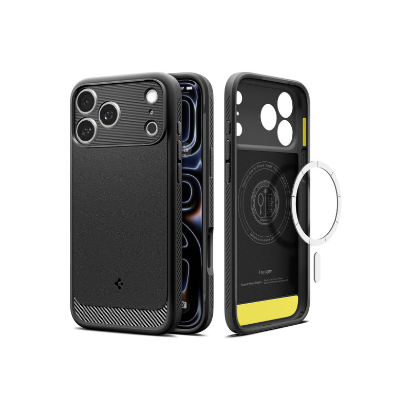 Spigen Rugged Armor MagSafe kryt iPhone 18 Pro/17 Pro matte black