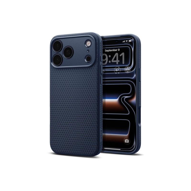 Spigen Liquid Air kryt iPhone 18 Pro/17 Pro navy blue