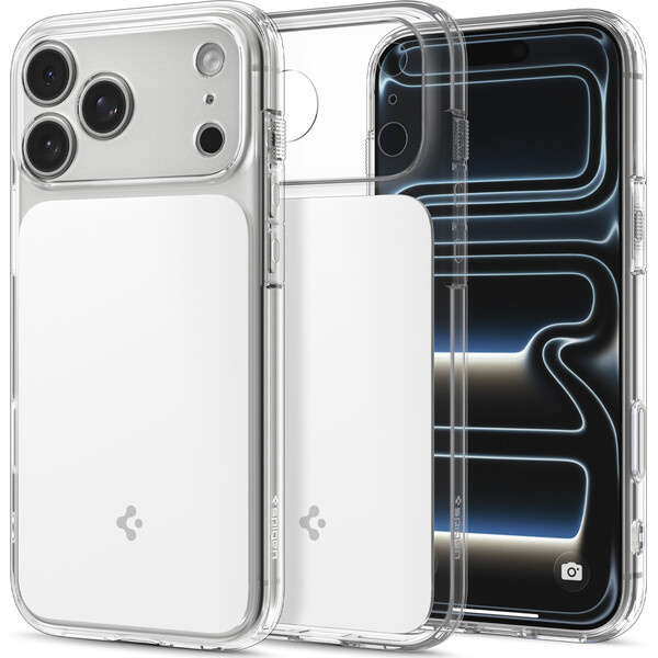 Spigen Ultra Hybrid T MagSafe kryt iPhone 18 Pro/17 Pro glossy white