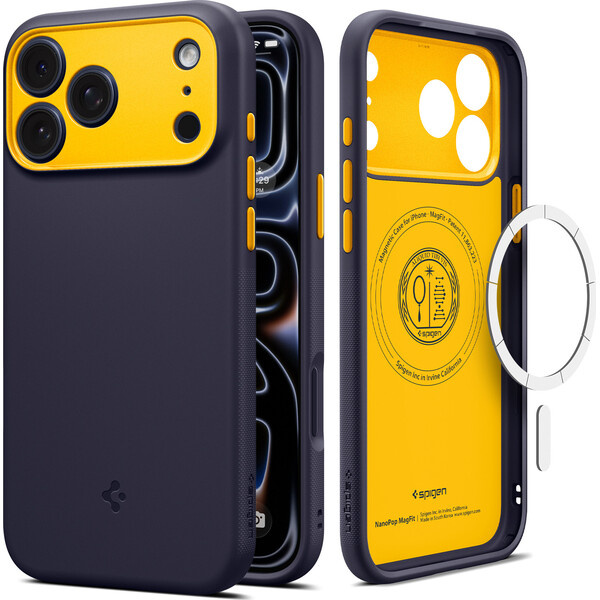 Spigen Nano Pop MagSafe kryt iPhone 18 Pro/17 Pro blueberry navy