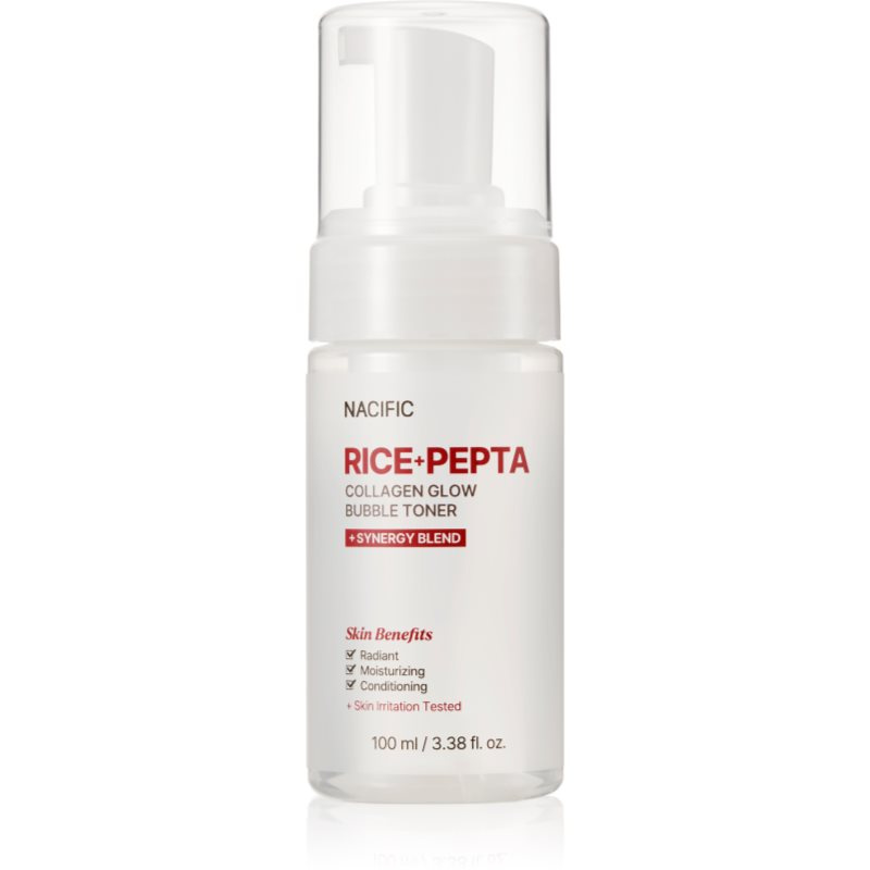 Nacific Rice + Pepta Collagen Glow Bubble Toner rozjasňující pleťové tonikum s hydratačním účinkem 100 ml