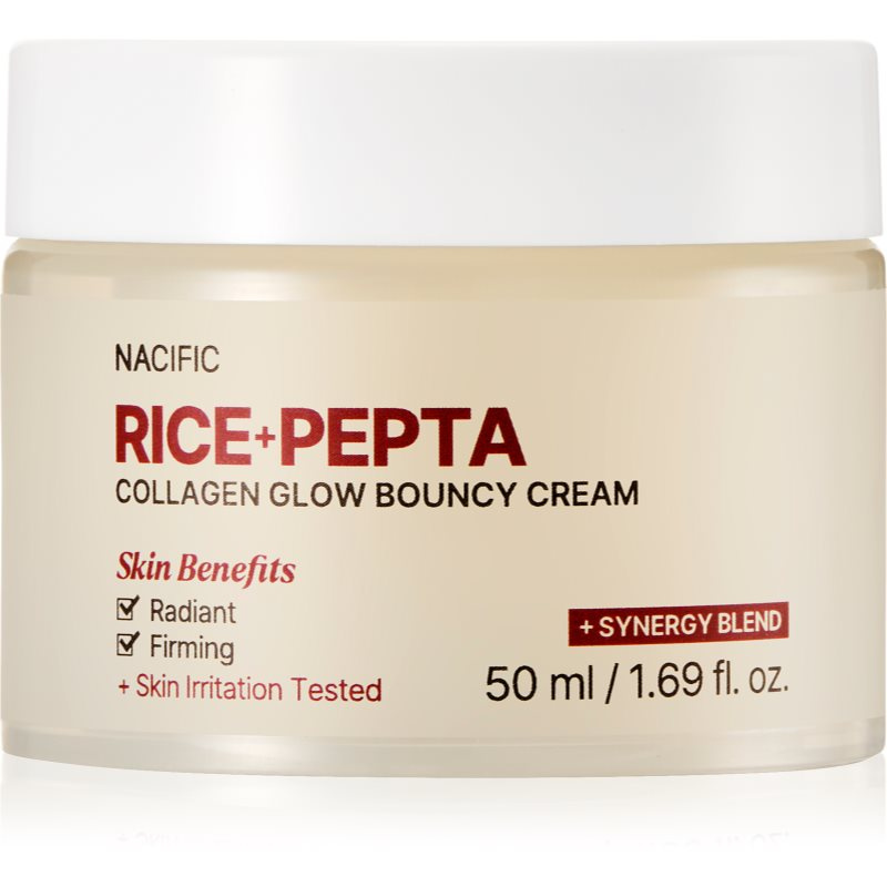 Nacific Rice + Pepta Collagen Glow Bouncy Cream rozjasňující pleťový krém s hydratačním účinkem 50 ml