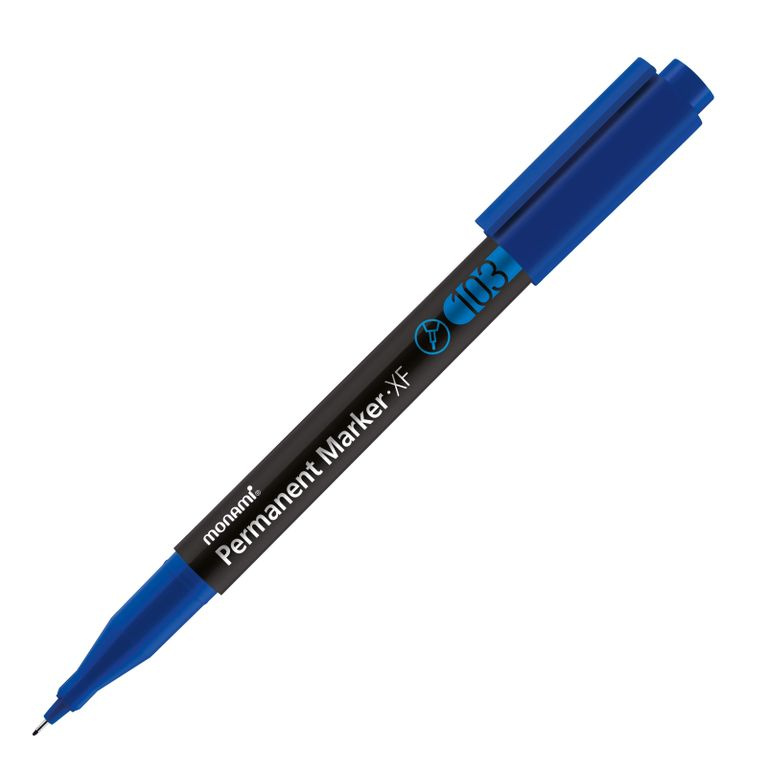 Permanentní popisovač Monami XF103, 0,5 mm - modrý