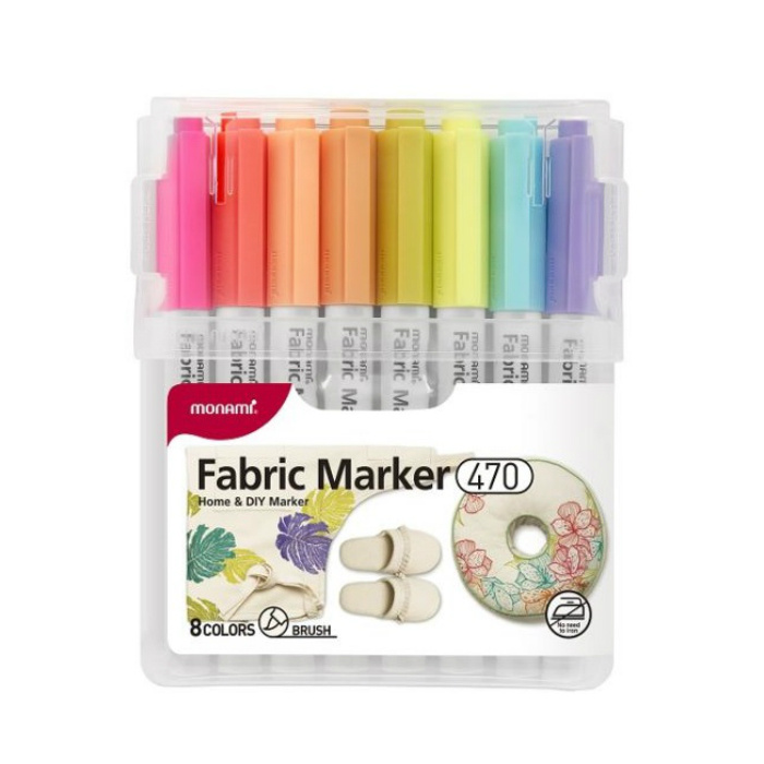 Sada popisovačů na textil Monami 470 Fabric Marker - 8 ks