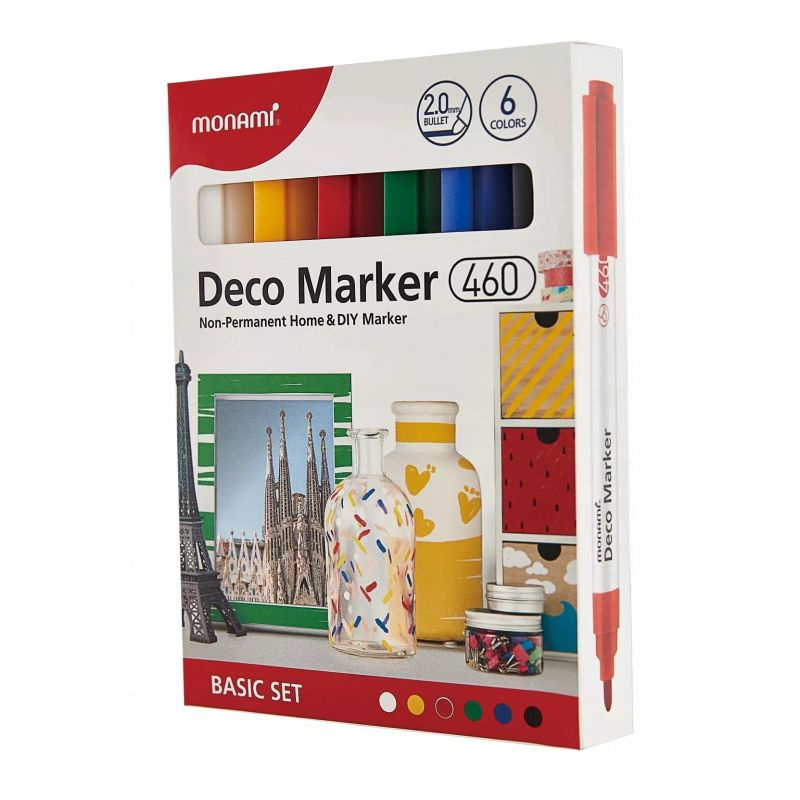 Deco Marker akrylové fixy sada 2,0mm (6ks) - základní odstíny