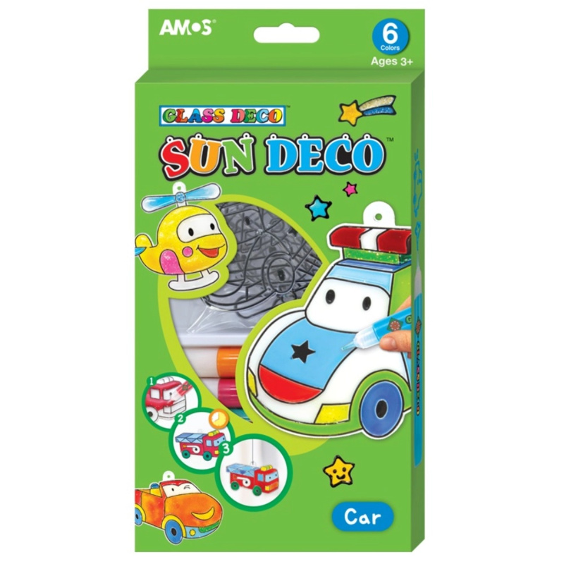 Barvy na sklo sada 6 barev 10,5 ml + 6 sklíček Auta Anděl Přerov s.r.o.