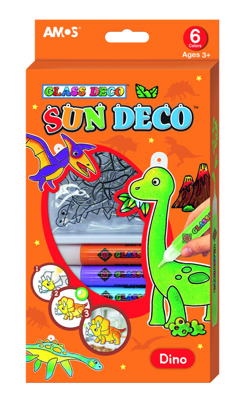 Barvy na sklo sada 6 barev 10,5 ml + 6 sklíček DINO Anděl Přerov s.r.o.