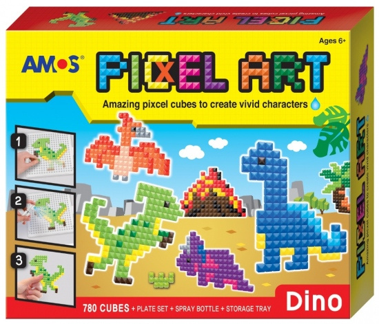 Korálková sada bez žehlení PIXCEL Dino 24x20 cm Anděl Přerov s.r.o.