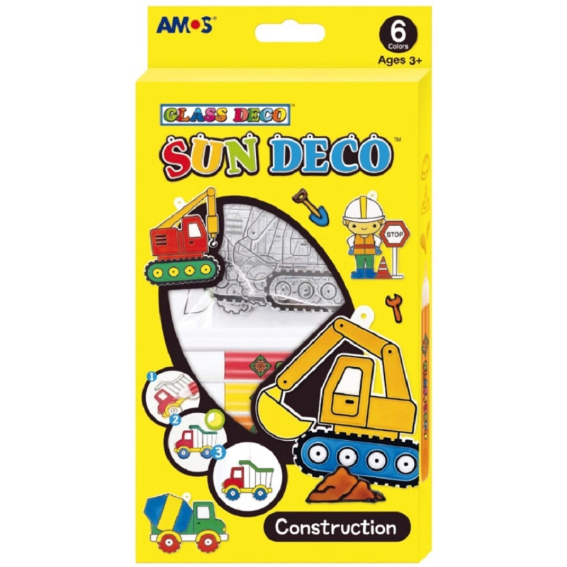 Barvy na sklo sada 6 barev 10,5 ml + 6 sklíček Stavební stroje Anděl Přerov s.r.o.