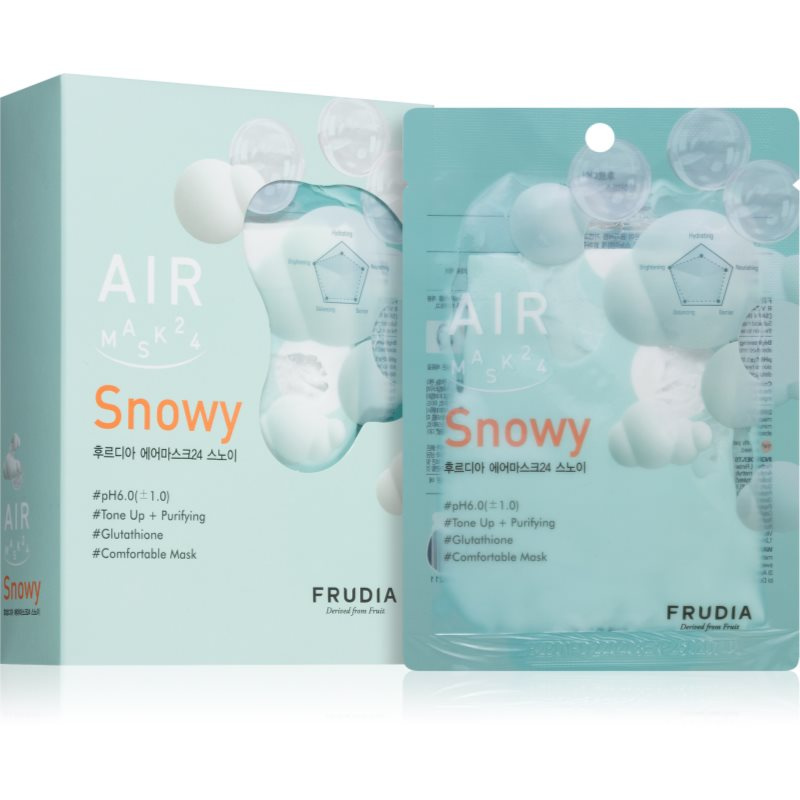 Frudia AIR Snowy plátýnková maska pro sjednocení barevného tónu pleti 10x25 ml