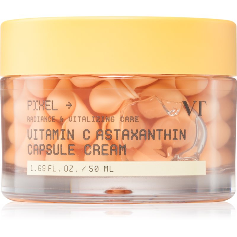 VT Cosmetics Vitamin C Astaxanthin Capsule Cream rozjasňující hydratační krém pro sjednocení barevného tónu pleti 50 ml