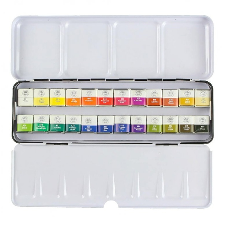 Akvarelové barvy Mungyo sada Professional střední (24ks)