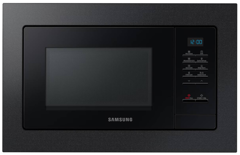 Vestavná mikrovlnná trouba Samsung MG20A7013CB/EG / 850 W / 20 l / Ø talíře 25,5 cm / černá Varianta: ivi1