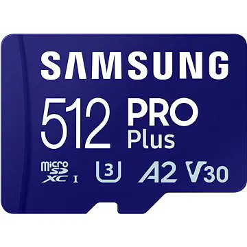Samsung micro SDXC 512GB PRO Plus + USB adaptér MB-MD512SB/WW Modrá