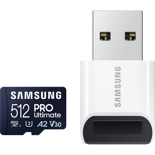 Samsung micro SDXC 512GB PRO Ultimate + USB adaptér MB-MY512SB/WW Černá