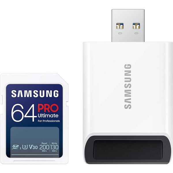 Samsung SDXC 64GB PRO ULTIMATE + USB adaptér MB-SY64SB/WW Bílá