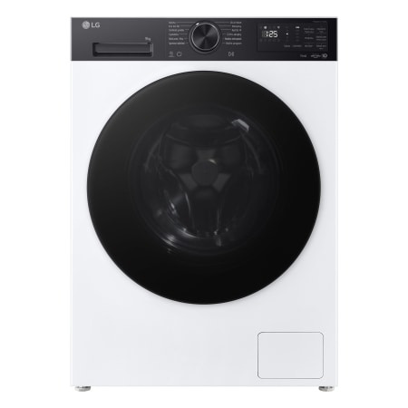 AI Slim parní pračka LG - 9 kg - A - 1200 ot./min - Steam™ - Bílá s černým panelem