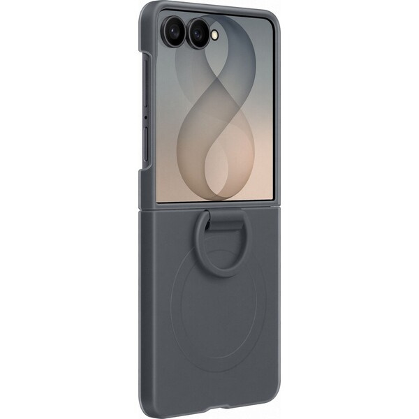 Samsung Silikonový magnetický kryt s držákem na prst pro Galaxy Z Flip8, Graphite