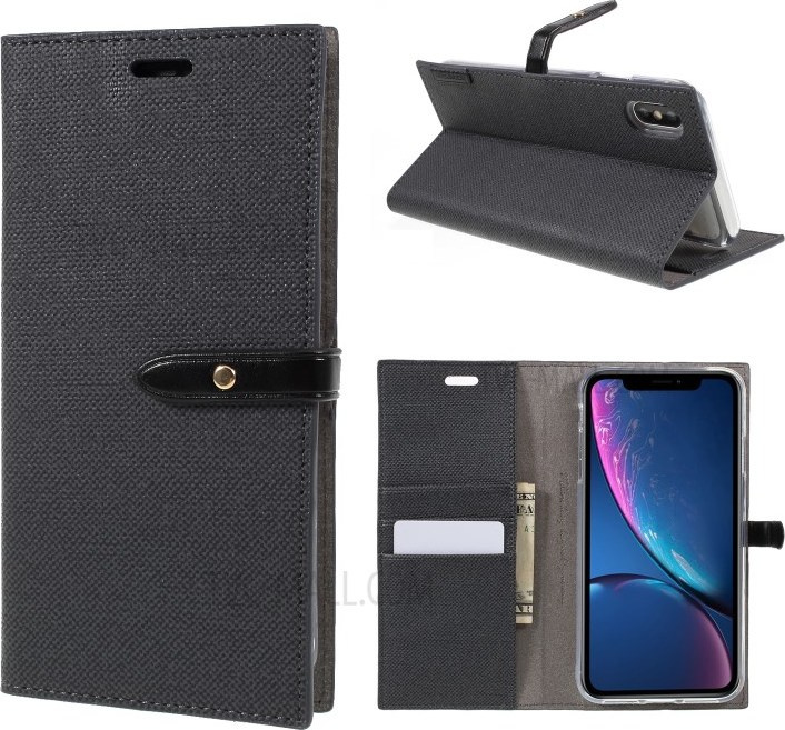Mercury Pouzdro / kryt pro iPhone XS MAX - Mercury, Milano Diary Black/Black