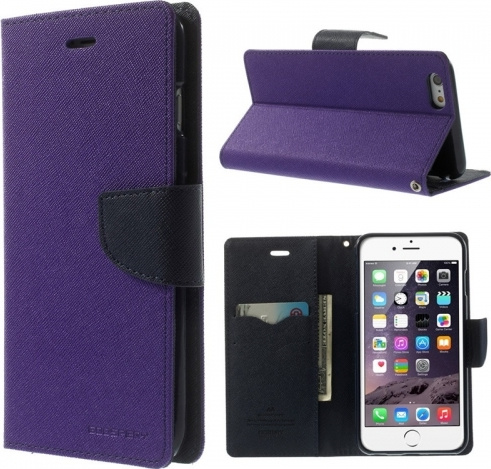 Mercury Pouzdro / kryt pro Apple iPhone 6 / 6S - Mercury, Fancy Diary Purple/Navy
