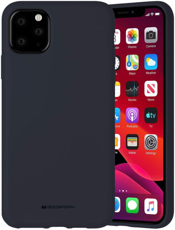 Mercury Ochranný kryt pro iPhone 11 Pro MAX - Mercury, Silicone Black
