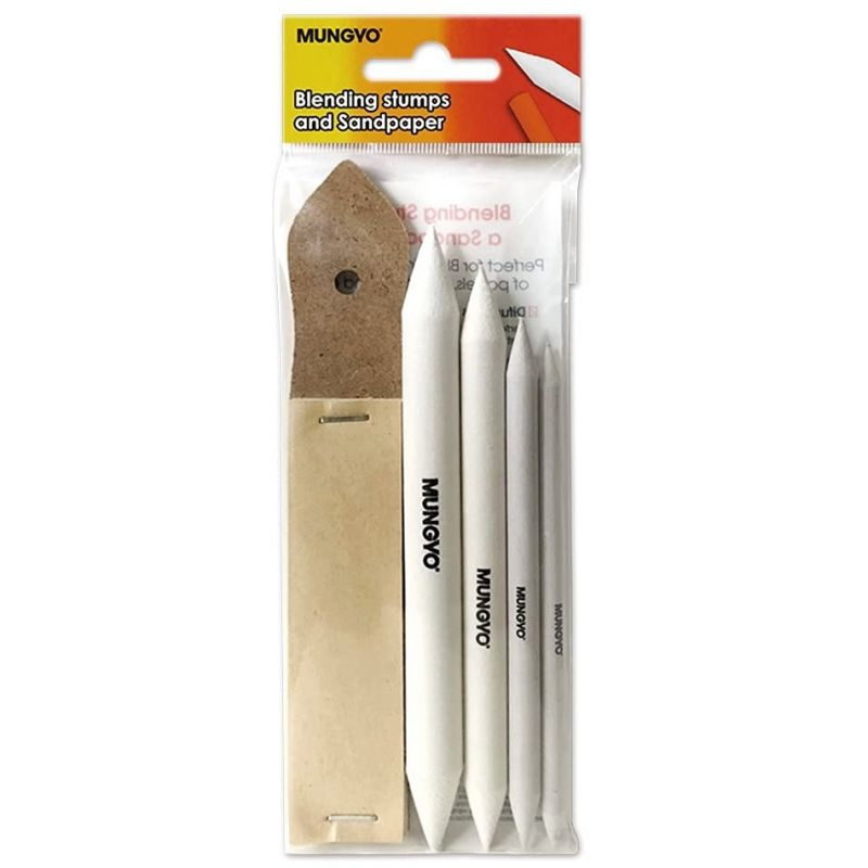 Papírová těrka Mungyo (4 ks) + smirkový papír (12ks)