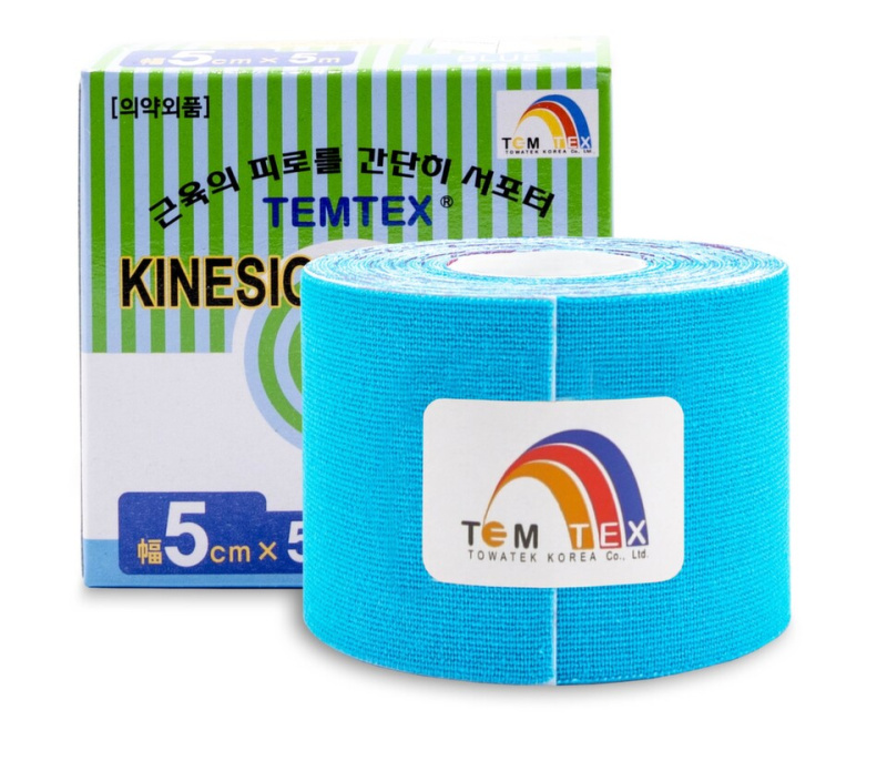 TEMTEX kinesio tejpovací páska modrá 5cmx5m