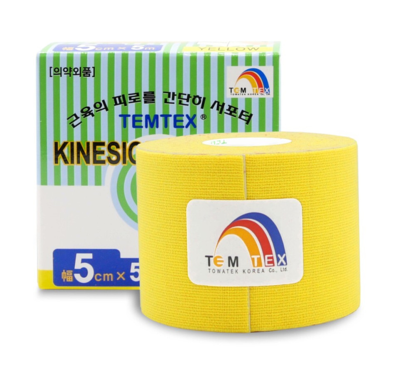 TEMTEX Tejpovací páska žlutá 5cmx5m