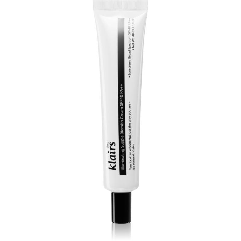 Klairs Illuminating Supple Blemish Cream hydratační BB krém proti nedokonalostem pleti SPF 40 40 ml