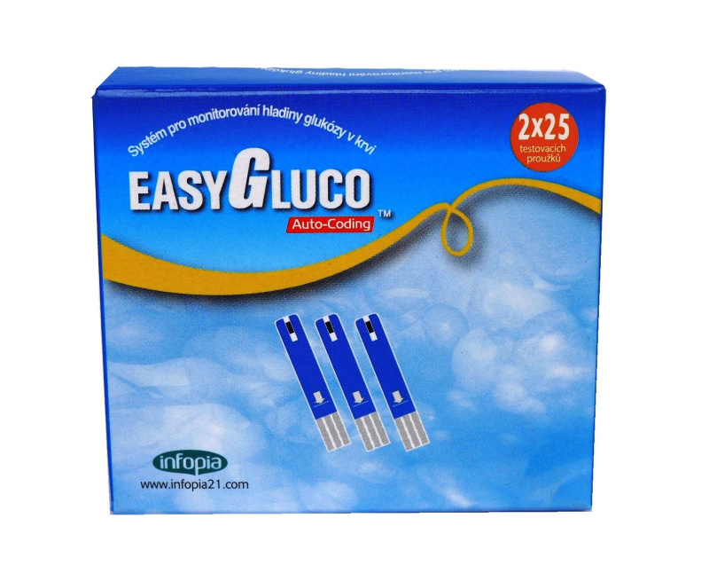 Testovací proužky pro glukometr EasyGluco 50 ks