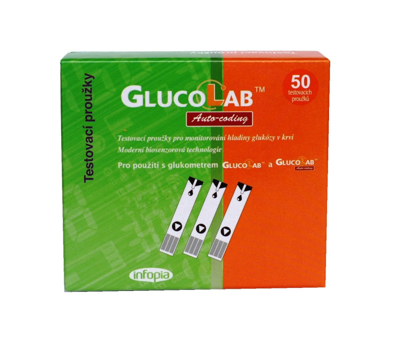 GLUCOLAB Testovací proužky pro glukometr GlucoLab 50 ks