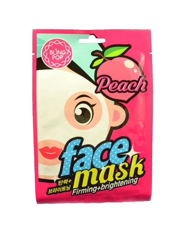 Bling Pop Peach zpěvňující a rozjasňující maska 20 ml