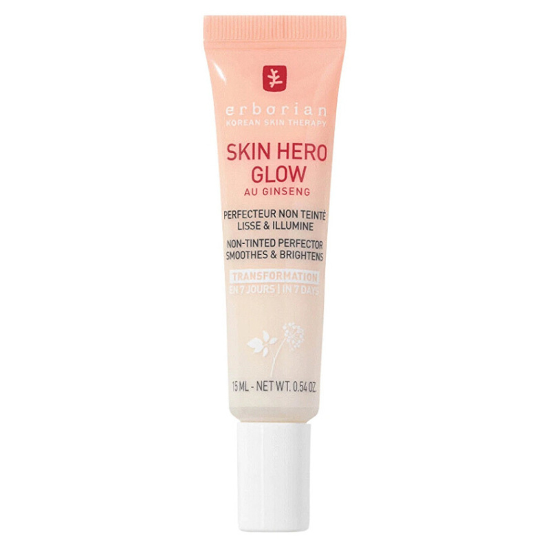 Erborian Skin Hero Glow Non-tinted Perfector lehký pleťový krém pro rozjasnění a hydrataci 15 ml