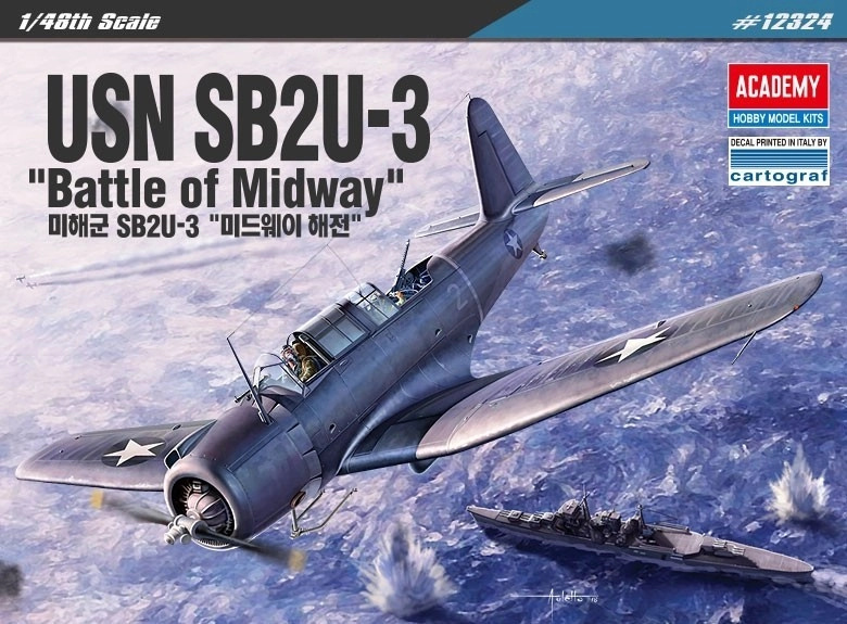 Academy Model Kit letadlo 12324 SB2U 3 Battle of Midway 1:48