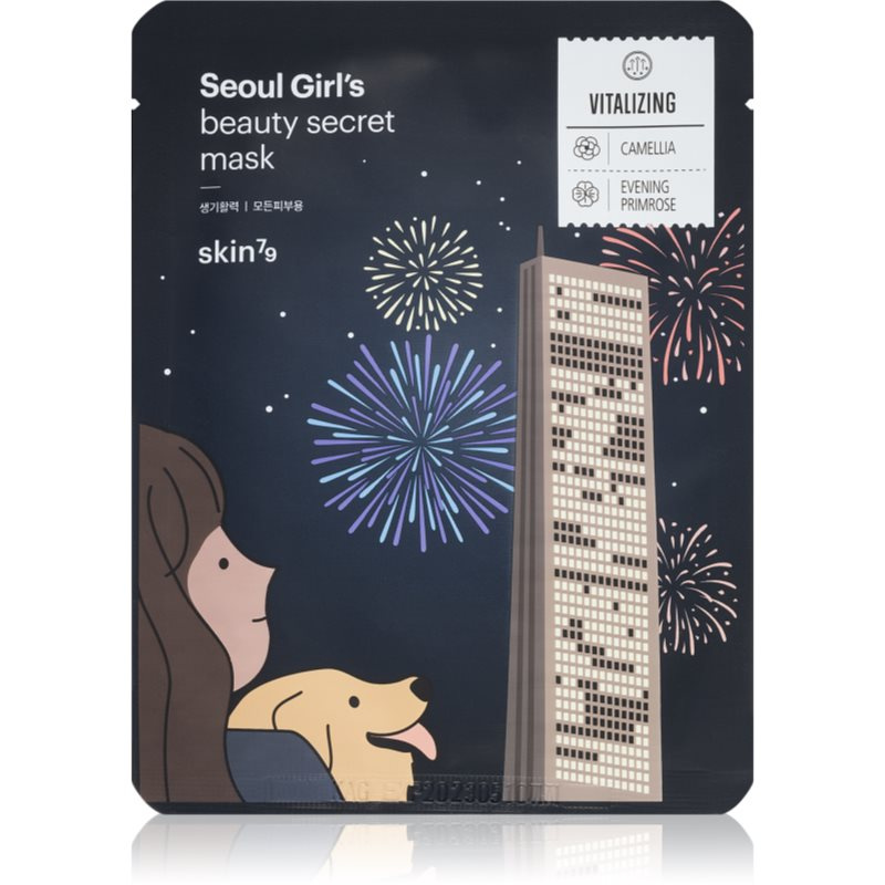 Skin79 Seoul Girl's Beauty Secret zpevňující plátýnková maska na kontury obličeje 20 g