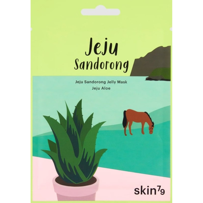 Skin79 Jeju Sandorong Jeju Aloe zklidňující plátýnková maska s hydratačním účinkem 33 ml