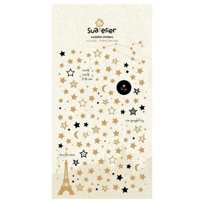 Suatelier Samolepky Suatelier "Shine Like Star" - Hvězdná noc v Paříži