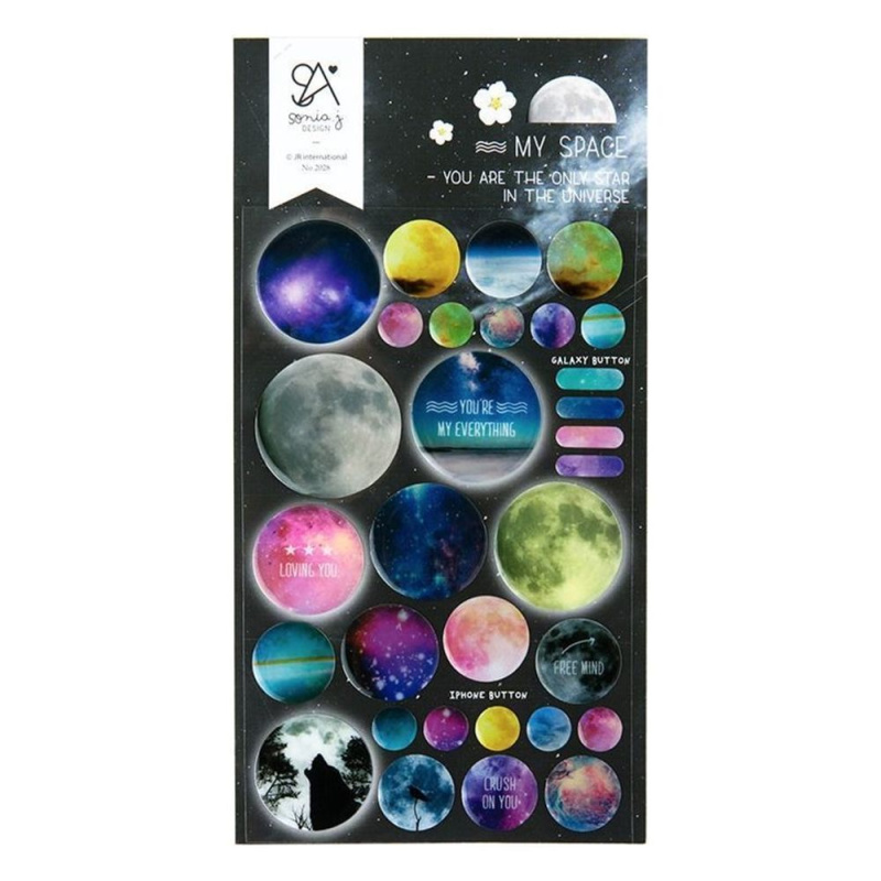 Suatelier Samolepky Suatelier "My Space" - Vypouklý vesmír