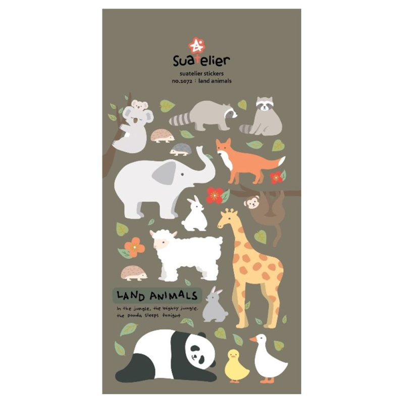 Suatelier Samolepky Suatelier "Land Animals" - Suchozemská zvířata