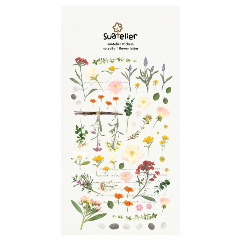 Suatelier Samolepky Suatelier "Flower Letter" - Luční květiny