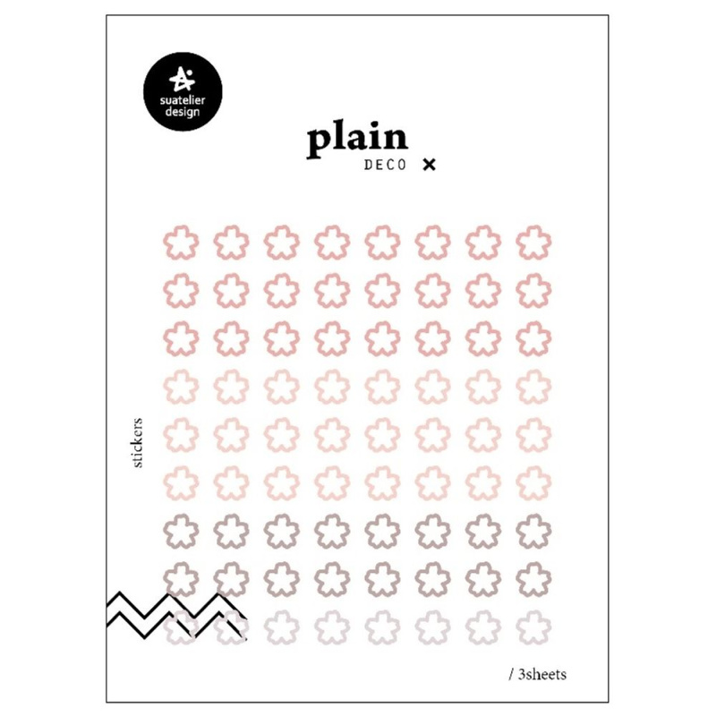 Suatelier Samolepky Suatelier "Plain. 61", 3 archy - Průhledné kytičky